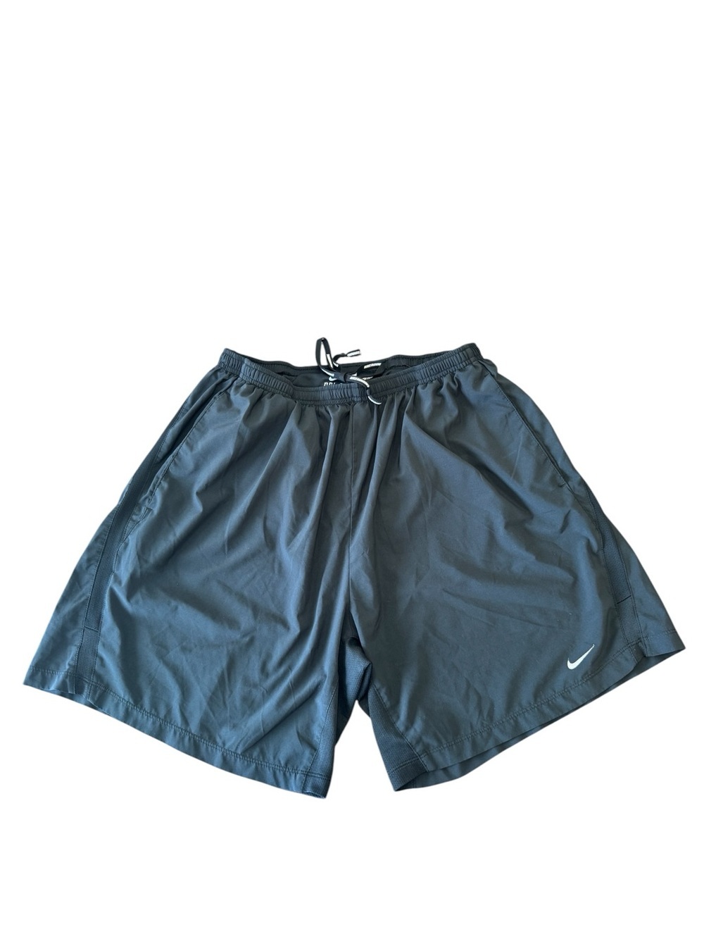Nike DRI-FIT Size XL Womens Black Stretch Waist Lined Pocket Running Shorts